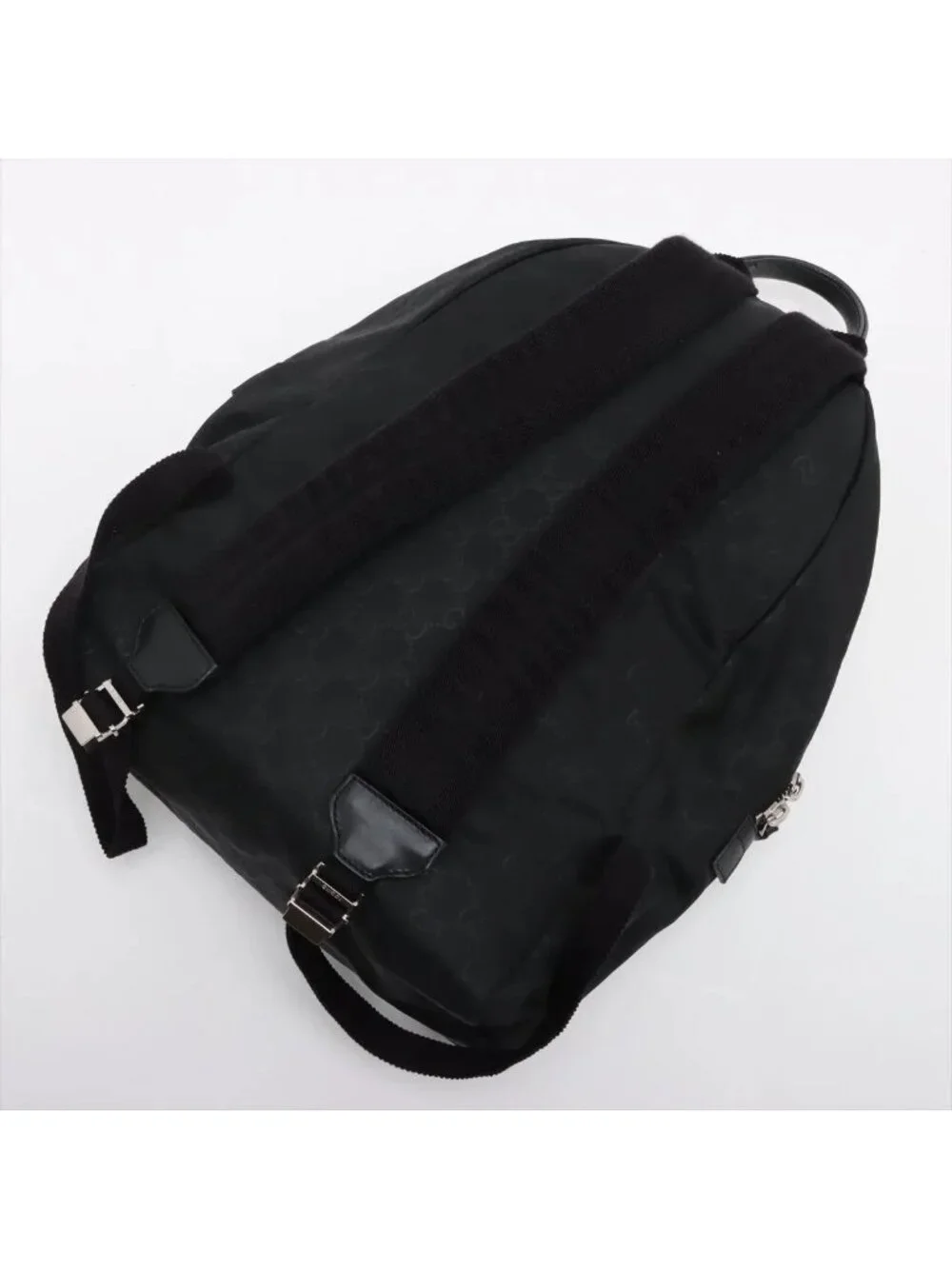 Gucci GG Nylon Leather Backpack Black
